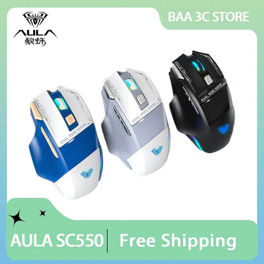 AULA SC550 Wireless RGB Gaming Mouse - Ergonomic & Versatile