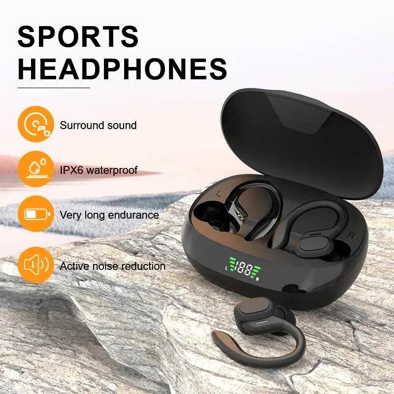 Căști Wireless Originale TWS cu Ear Hook și Microfon - Venduqo