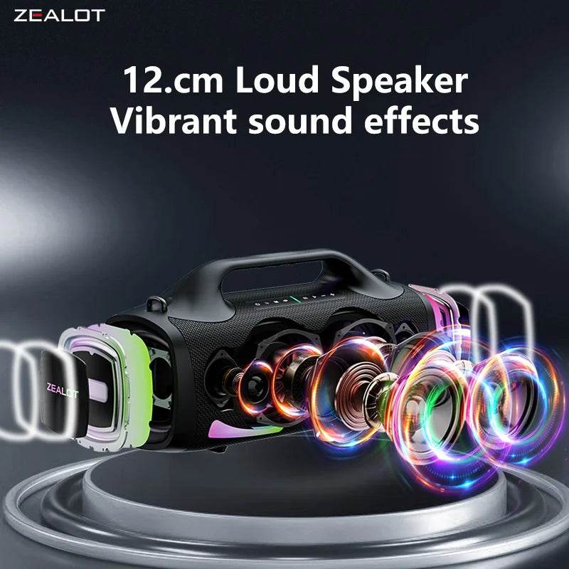 Boxă Wireless Portabilă Zealot S79 100W cu Subwoofer - Venduqo