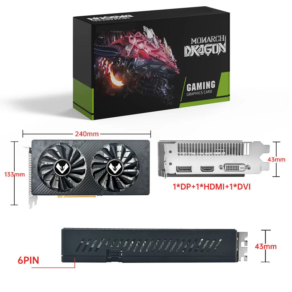 MAXSUN RX 590 GME 8GB GDDR5 Graphics Card