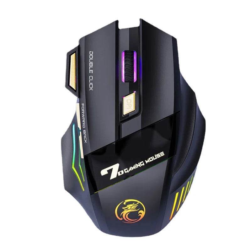 Mouse Wireless Silent cu Iluminare LED - Venduqo