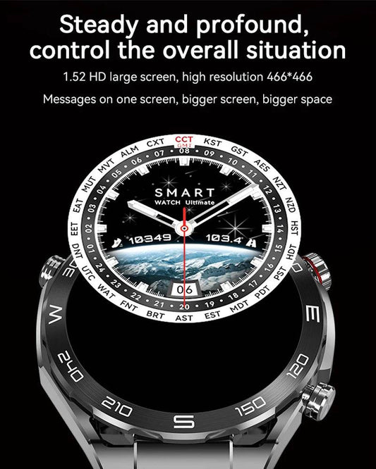 Ceas Inteligent NFC cu Bluetooth, Monitorizare Sanatate, IP68 - Venduqo