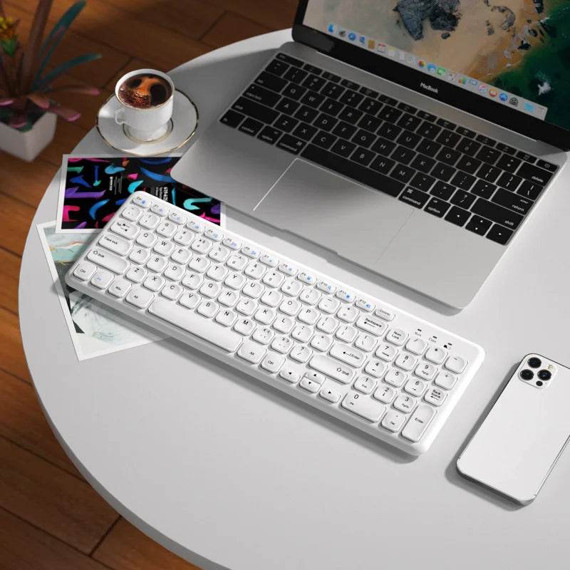 Set Wireless Tastatură și Mouse Fashion Ergonomic Purpuriu - Venduqo