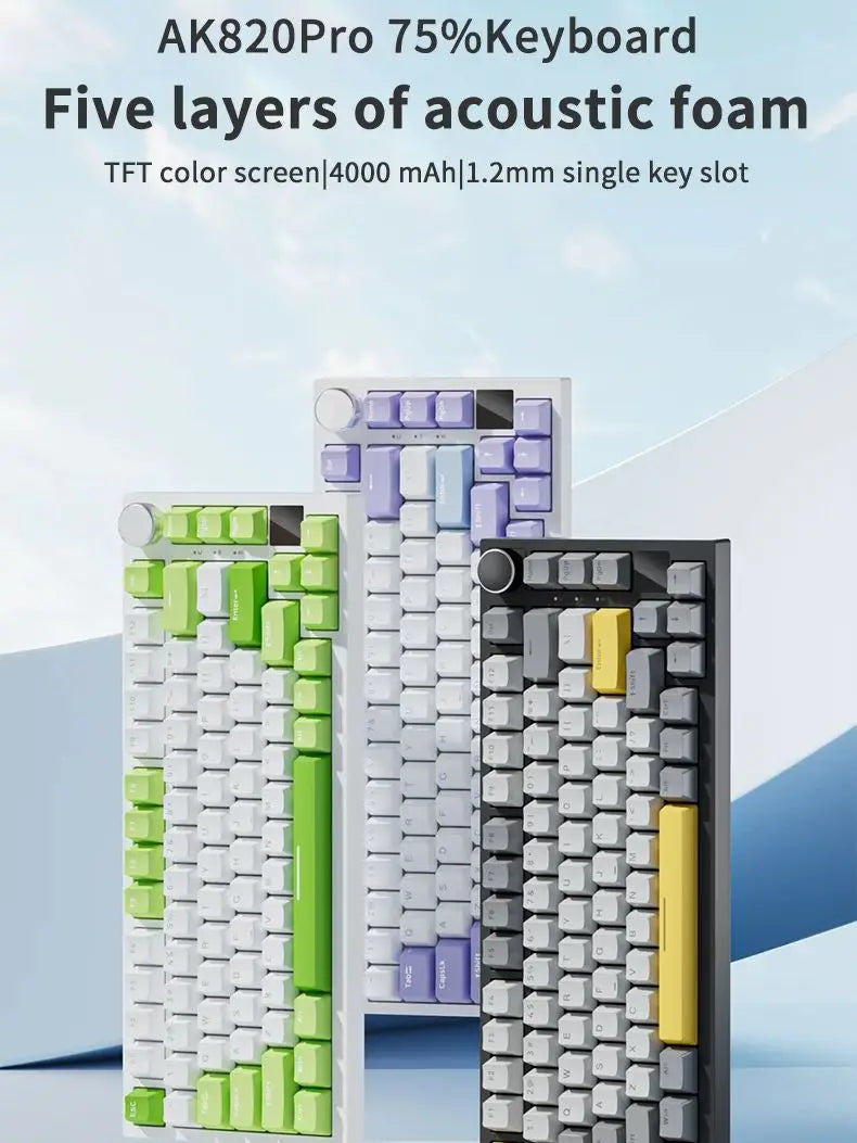 AJAZZ AK820/AK820Pro Mechanical Keyboard with TFT Display