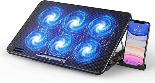 Laptop Cooling Pad with 6 Ultra Quiet Fans