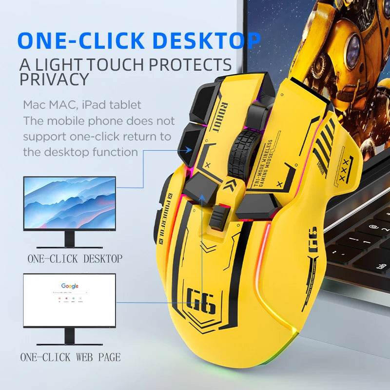 Mouse Gaming Wireless RGB Bluetooth 2.4G 12 Butoane - Venduqo