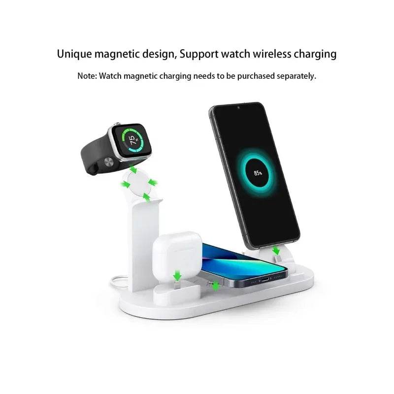 Încărcător Wireless 7 în 1 pentru iPhone, Apple Watch, Airpods - Venduqo