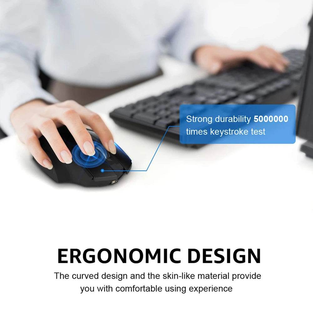 Mouse Wireless Reîncărcabil Bluetooth 2.4G PM6 - Venduqo