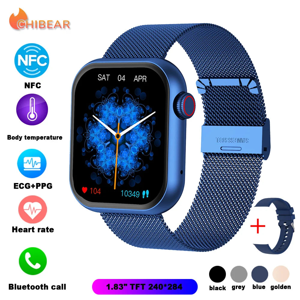 Smart NFC Bluetooth Watch 2023 for Men - 1.81" AMOLED Display