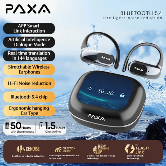 PAXA OpenAirUltra AI Real-time Translation Wireless Earphones