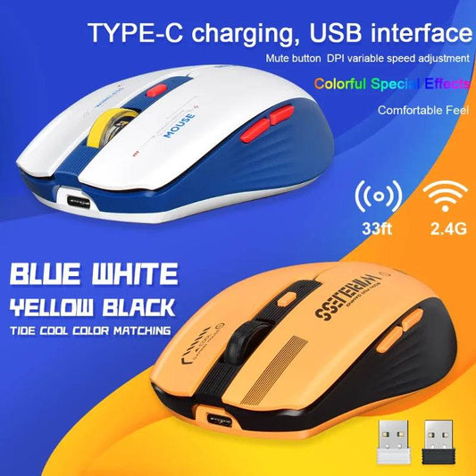 LT-T19 Wireless Rechargeable Gaming Mouse with RGB Lighting