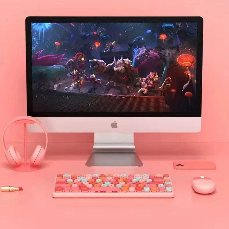 Set Tastatură și Mouse Wireless Retro Mini pentru Laptop - Venduqo
