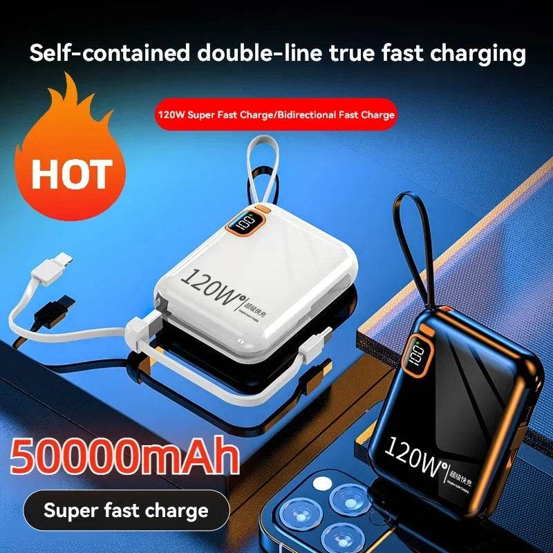 Power Bank Mini Portabil 50000mAh PD120W - Venduqo
