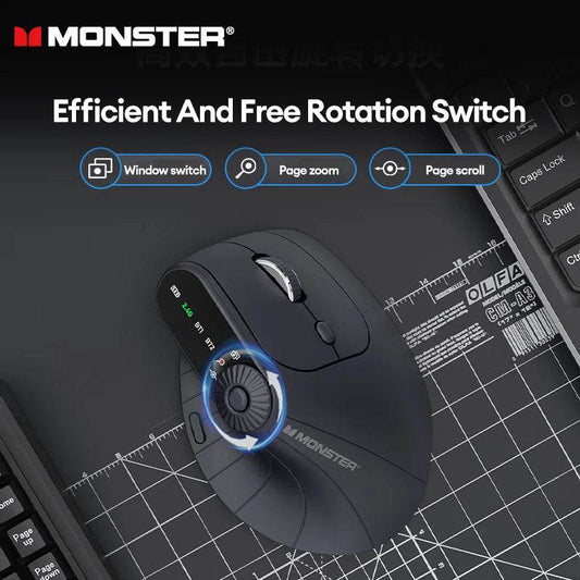 Mouse Gaming Wireless Monster M2 PRO Ergonomic Vertical - Venduqo