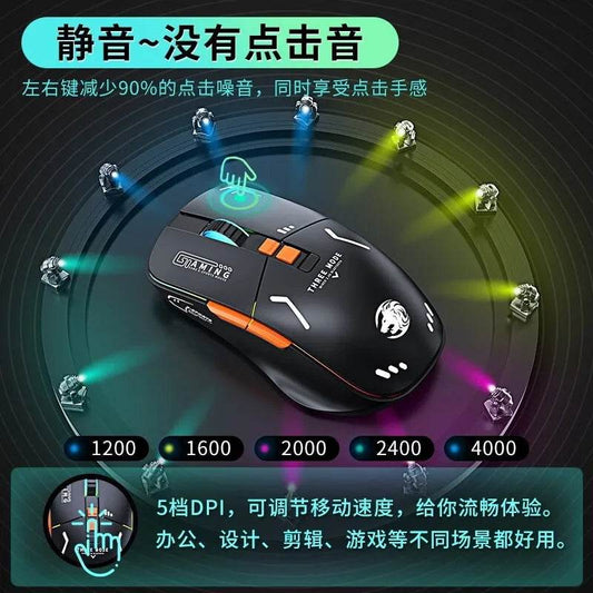 Mouse Wireless Bluetooth G308 pentru Gaming, Birou, Silentios - Venduqo