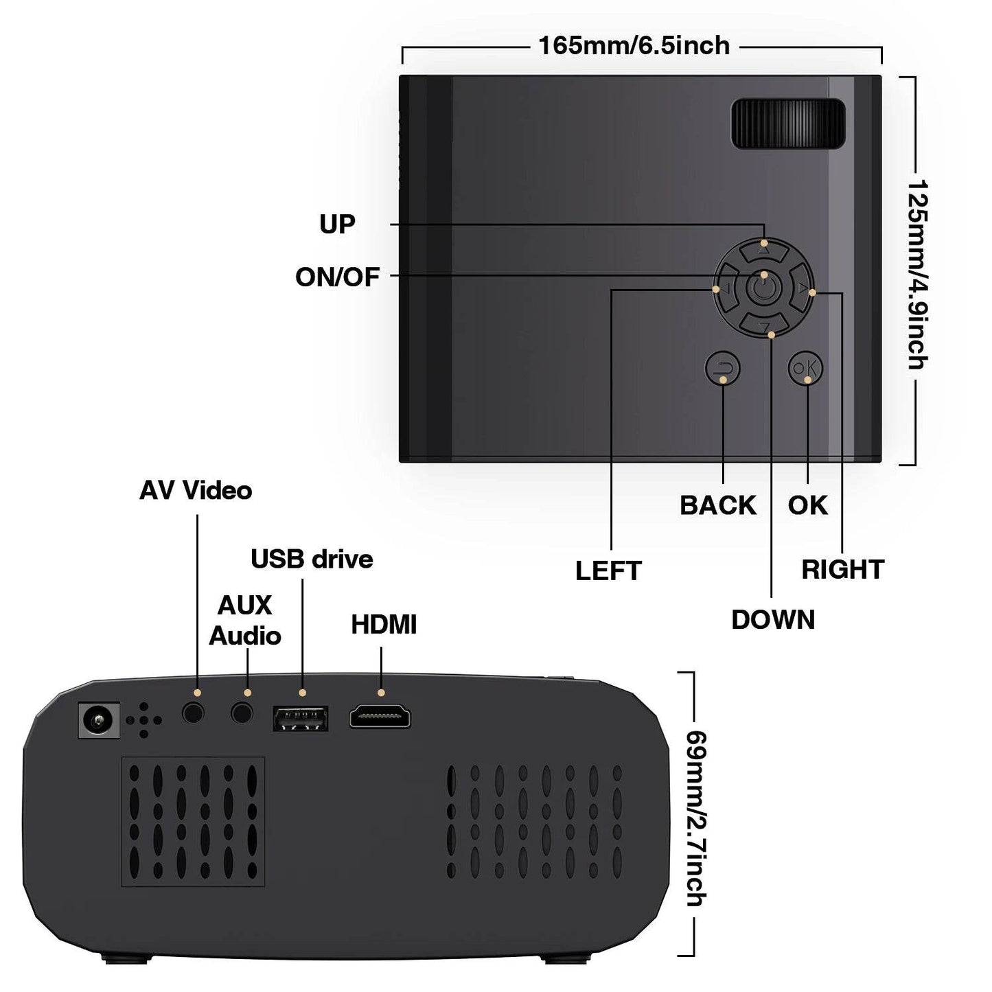 Proiector Android Polaring P7 Pro 1080P 4K - Venduqo