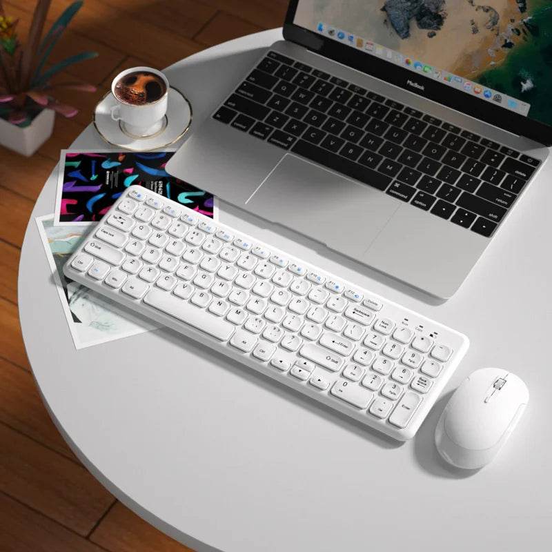 Set Wireless Tastatură și Mouse Fashion Ergonomic Purpuriu - Venduqo