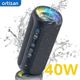 Ortizan 40W Portable Bluetooth Speaker with LED Lights