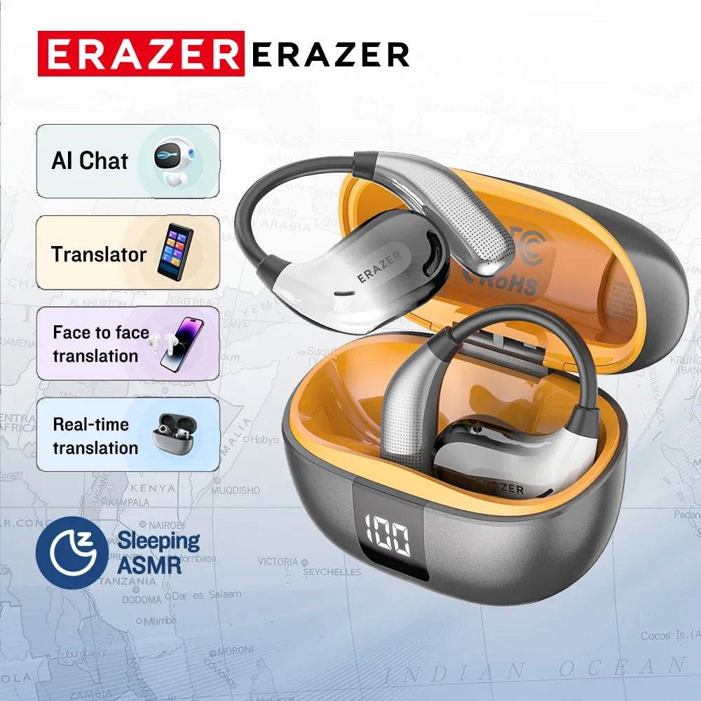 Căști Bluetooth ERAZER XT66PRO ASMR cu Traducător AI - Venduqo