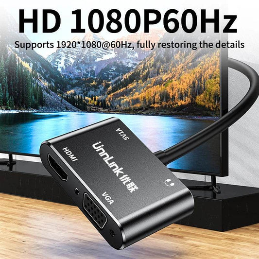 Unnlink HD 1080P VGA la HDMI Converter - Venduqo