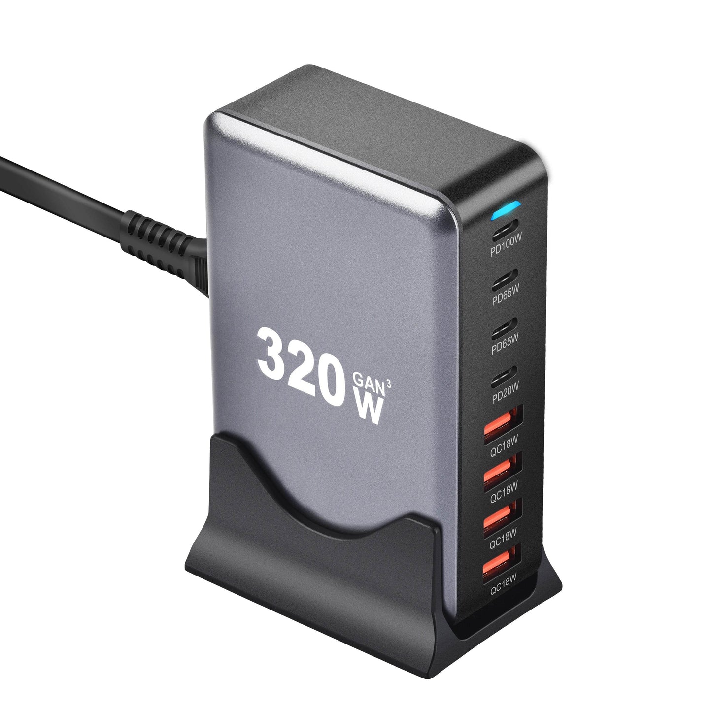 Încărcător GaN 320W USB C Rapid cu 8 Porturi - Venduqo