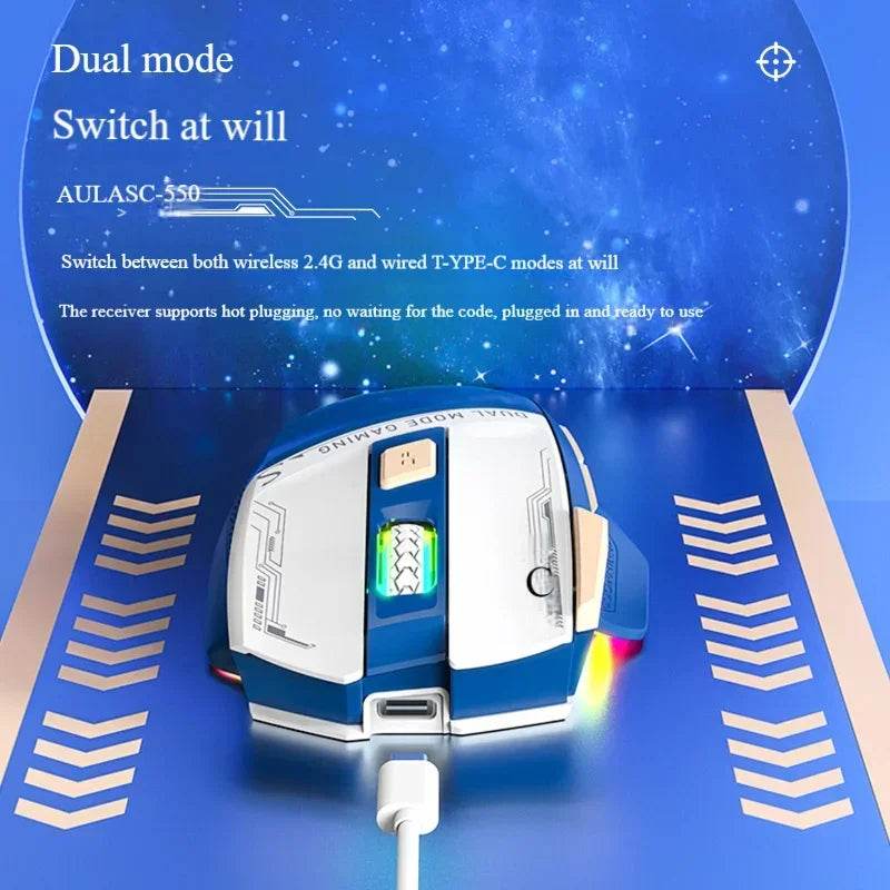 Mouse Gaming AULA SC550 Wireless RGB Ergonomic - Venduqo