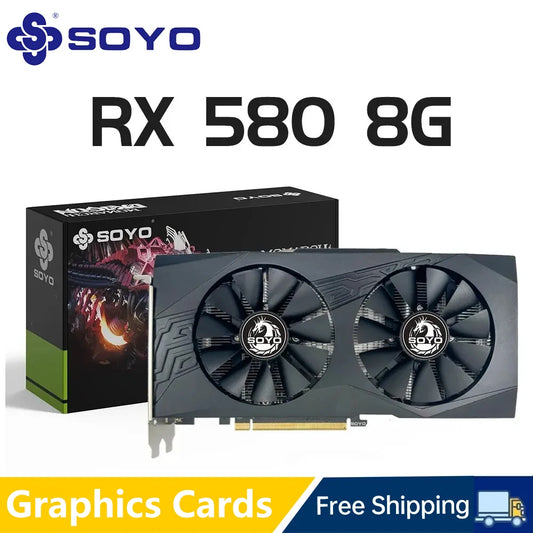SOYO Radeon RX580 8G GDDR5 Gaming Graphics Card