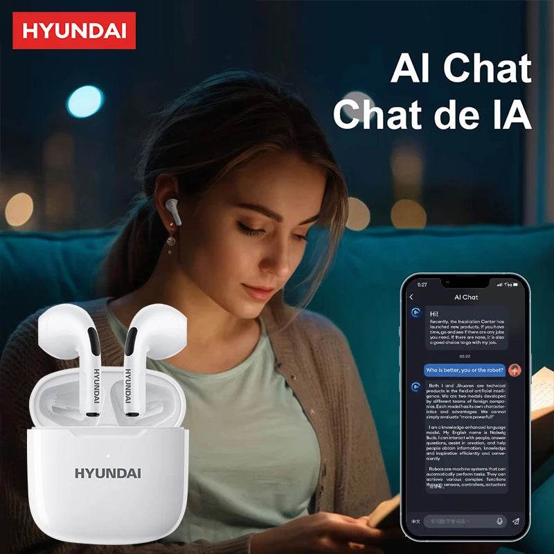 Casti Bluetooth HYUNDAI HY-T02 AI cu traducere - Venduqo