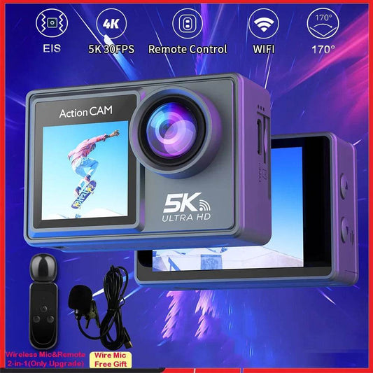 5K Action Camera with 4K60FPS EIS and Touchscreen