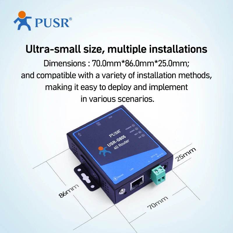 Router wireless industrial 4G LTE PUSR USR-G805 cu VPN - Venduqo