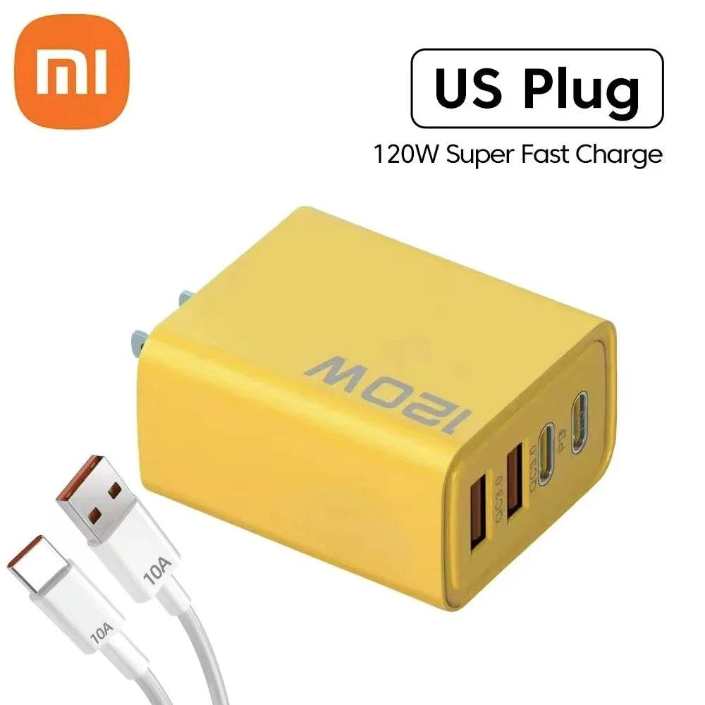 Încărcător Ultra Rapid Xiaomi 10A 120W cu 4 Porturi USB C PD - Venduqo