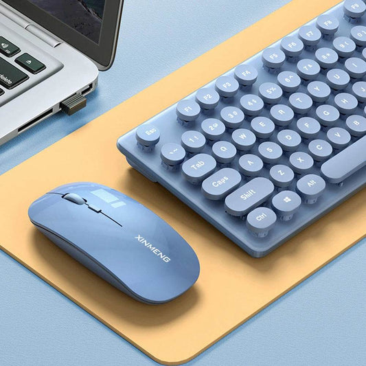 Set Tastatură și Mouse Wireless Reîncărcabil Ergonomic - Venduqo