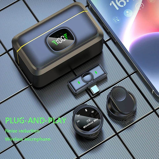 Microfon Lavalier Wireless Powerwin J6 cu Clip Magnetic - Venduqo