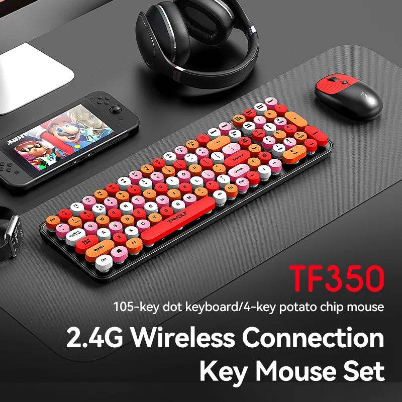 Set Tastatură și Mouse Wireless TF350 USB - Venduqo