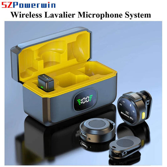 Powerwin J6 Wireless Lavalier Microphone with Magnetic Clip