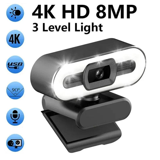 4K Full HD Autofocus Webcam for PC and Laptop