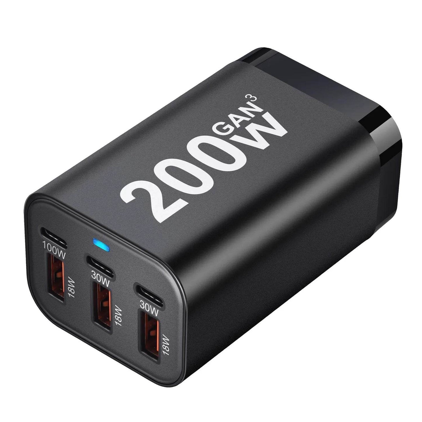 200W USB C Fast Charger with 6 GaN Ports