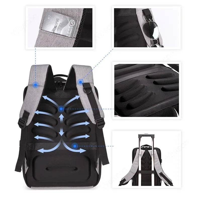 Rucsac Laptop Antifurt Waterproof cu Încărcare USB 17 Inch - Venduqo