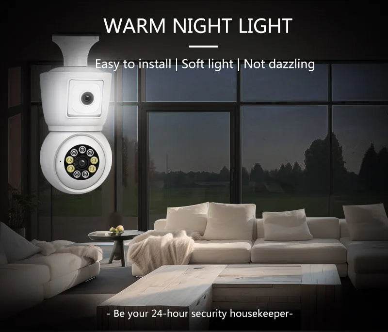 Camera ICSEE E27 WiFi 4K 8MP cu Viziune Nocturnă Color - Venduqo