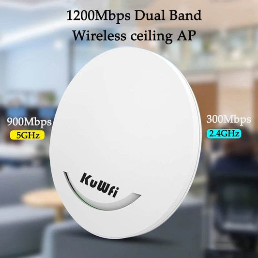 KuWFi 1200Mbps Ceiling WiFi Router AP240 - Dual Band