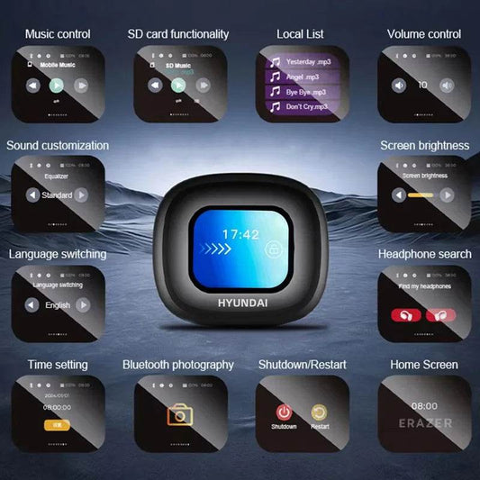 Căști Bluetooth HYUNDAI OpenAir Ultra AI cu Ecran Tactil - Venduqo