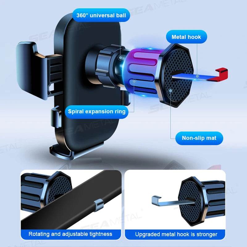 SEAMETAL Suport telefon auto cu clipsa pentru ventilatie - Venduqo
