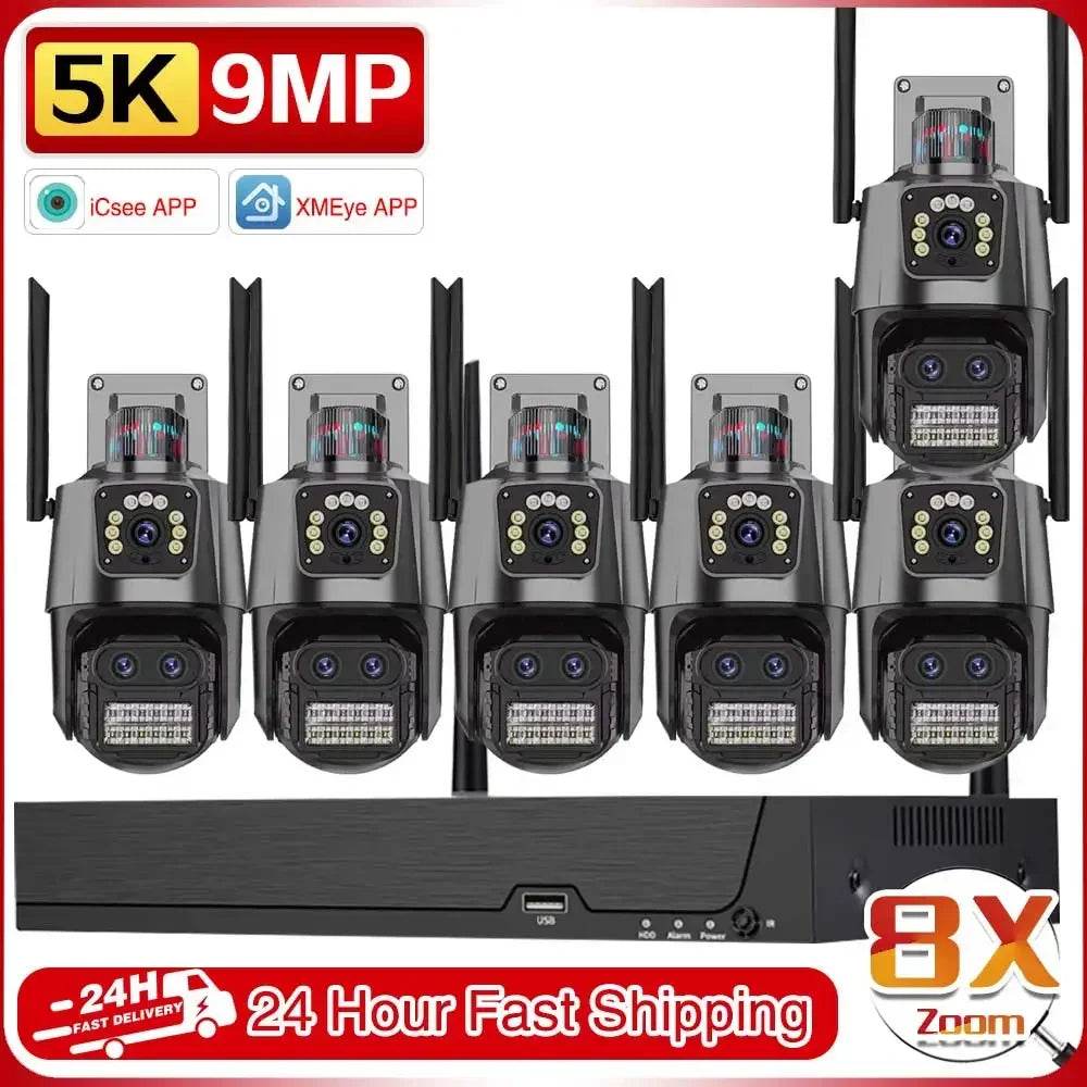Sistem de supraveghere CCTV wireless cu 8CH 9MP Dual Lens - Venduqo