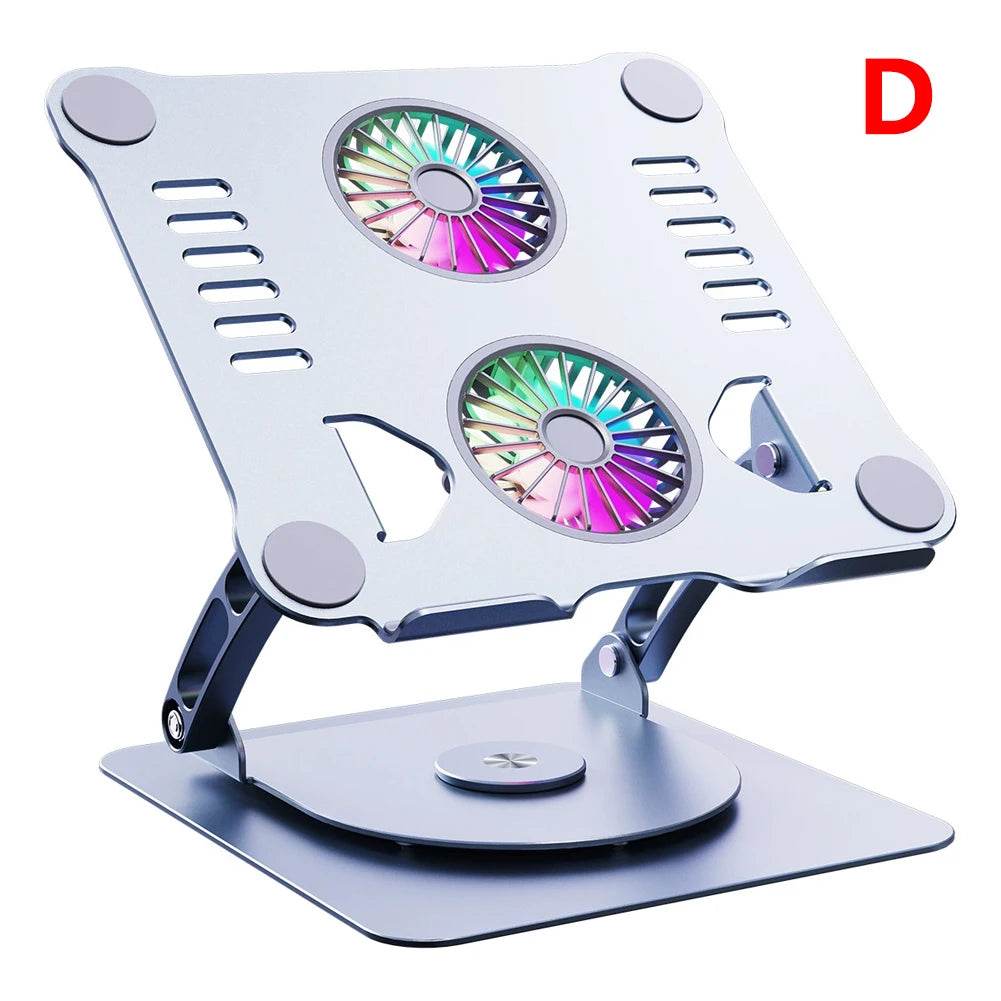 Suport Laptop Reglabil Pliabil cu 2 Ventilatoare - Venduqo