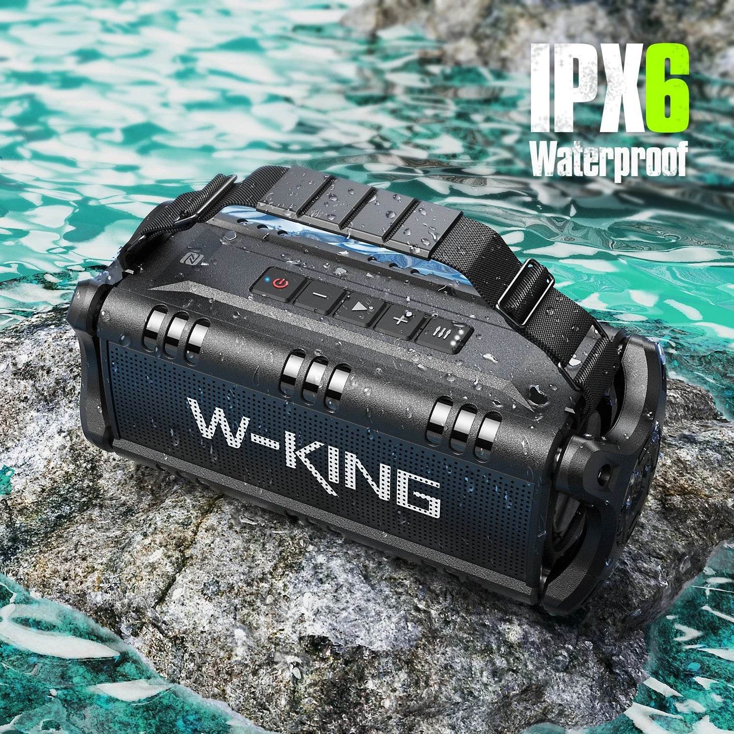 Difuzor Portabil Bluetooth W-KING D8 - 90W Peak, Waterproof - Venduqo