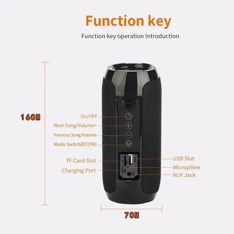 T&G Boxa Portabilă Wireless Bluetooth - Waterproof, Radio FM, Sunet Stereo - Venduqo