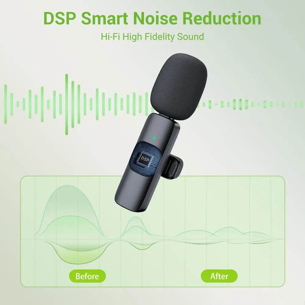 Microfon Lavalier Wireless Basix pentru iPhone & Android - Venduqo