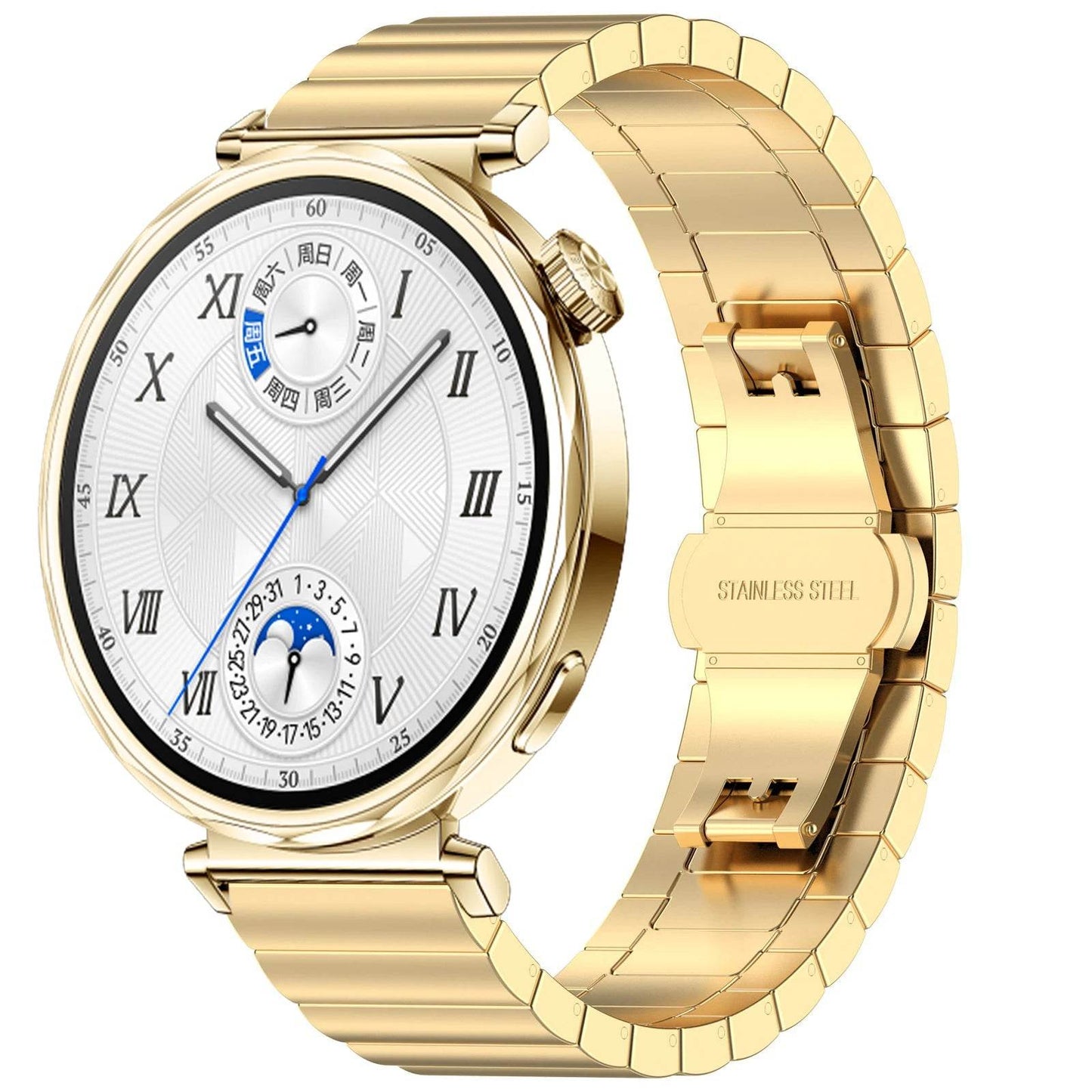 Brățară Metalică din Oțel Inoxidabil de 18mm pentru Huawei Watch GT5 Pro/GT4 - Venduqo