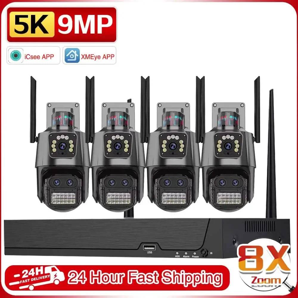 Sistem de supraveghere CCTV wireless cu 8CH 9MP Dual Lens - Venduqo