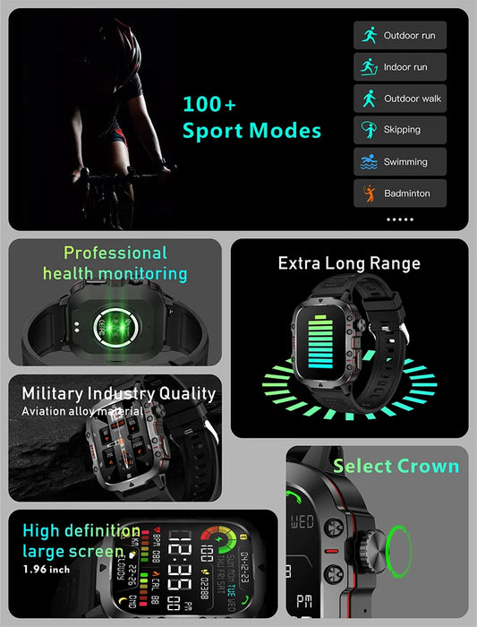 Smart Watch for Men - IP68 Waterproof Fitness Tracker